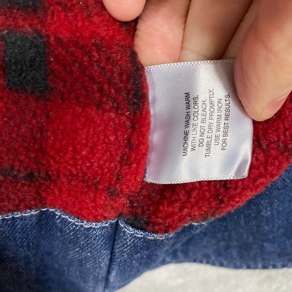 Craftsman Jacket Mens 2XL Blue Heavy Denim Canvas Work Barn Chore Flannel Lined - Picture 8 of 12